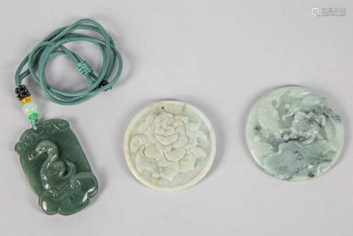 Group of Chinese Jadeite Carvings