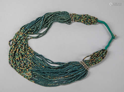 American Indian Type Heishi Multi Strand Necklace