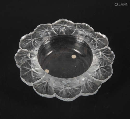 Vintage Lalique Crystal Flower Pot