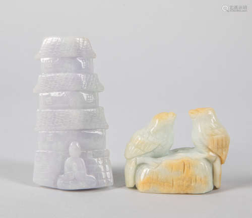 Group of Chinese Jadeite Carvings