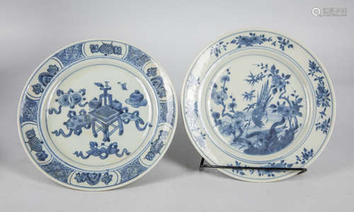 Pairs of Chinese Export B & W Porcelain Plates