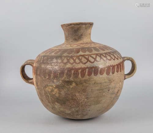 Important Large Native American Type Pottery Pot