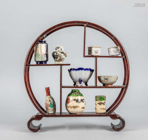Japanese Old Cabinet & Porcelain Items