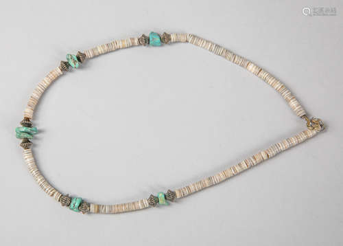 American Indian Type Shell & Turquoise Trade Beads