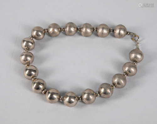 Silver Plated Bead Necklace