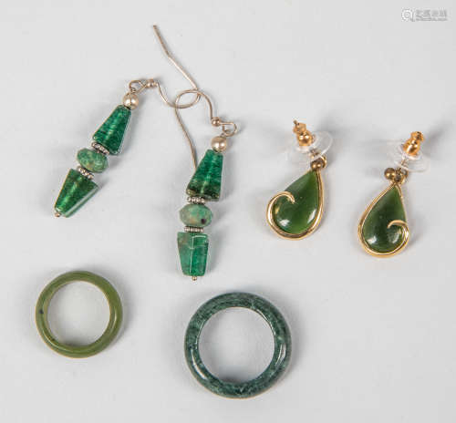 Group Of Jade Jewelries