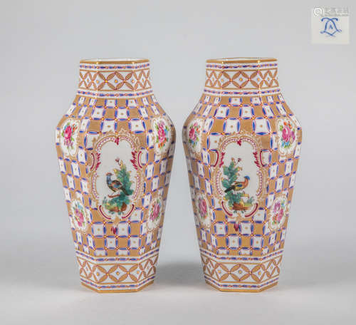 Pairs Importamt France  Enameled Porcelain Vase