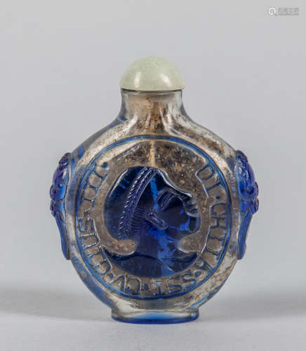 Chinese Overlay Glass Snuff Bottle