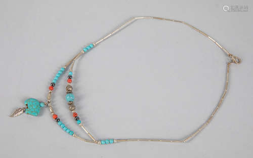 Turquoise Necklace with Dangling