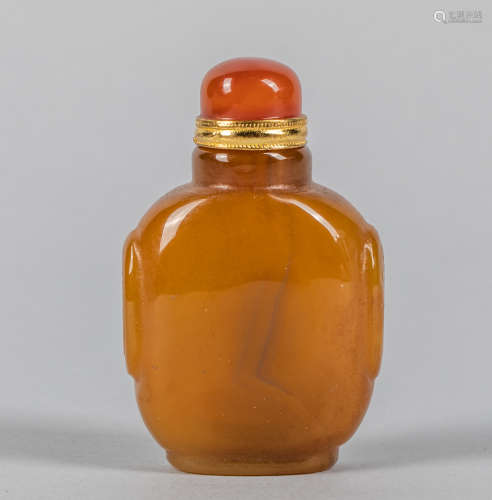 Chinese Export Honey Agate Snuff Bottle