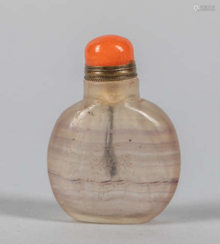 Chinese Carved Gem Stone Snuff Bottle