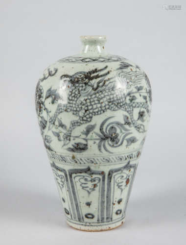 Korean Joseon Blue White Porcelain Vase