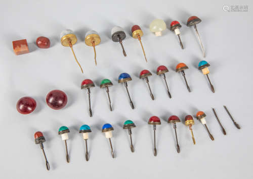 Group of Snuff Bottle Stopper Collection