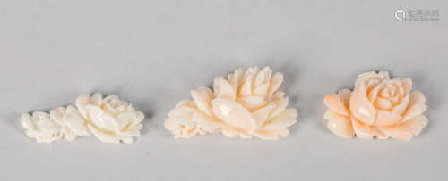 Group of Japanese Coral Like Carvings