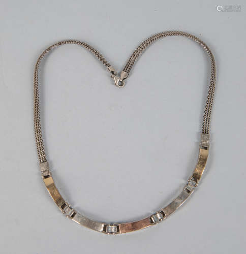 Special Tri-color Silver Necklace