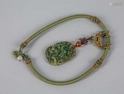 Chinese Export Jadeite Necklace