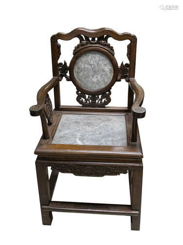 Chinese Old Chair with Marble