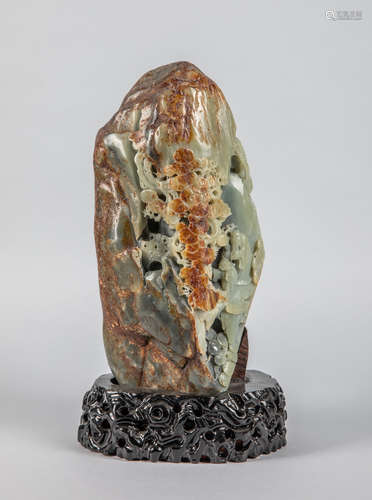 Large Chinese Pebble Jade Sculpture