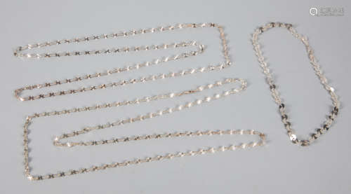 Group of Designed Art Silver Necklace