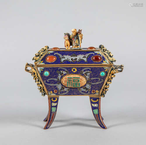 Chinese Export Cloisonne Censer