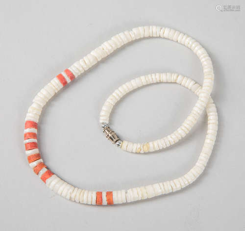 American Indian Type Trade Shell Beads Necklace