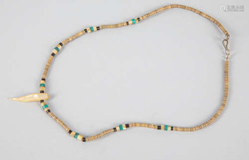 Antique African Heishi Shell Trade Beads Necklace