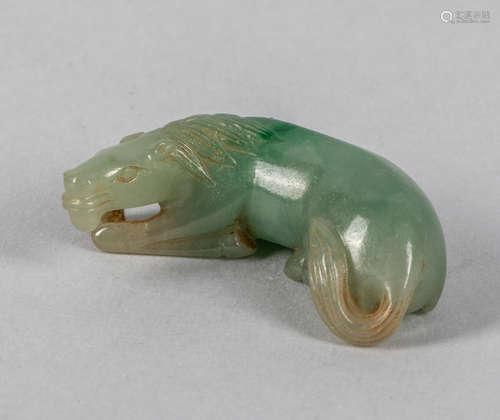 Chinese Jade Jadeite Carving of Horse