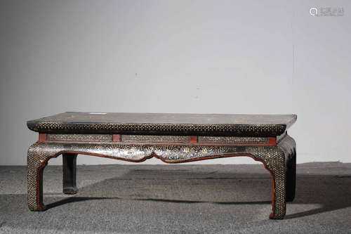 Chinese Lacquer Wood Tea Table