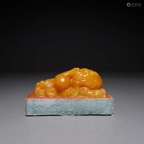 Chinese Soapstone Foolion Seal