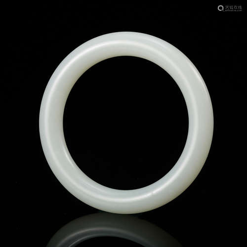 Chinese White Jade Bangle