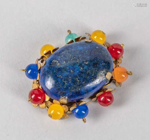 Collectible Large Lapis Brooch