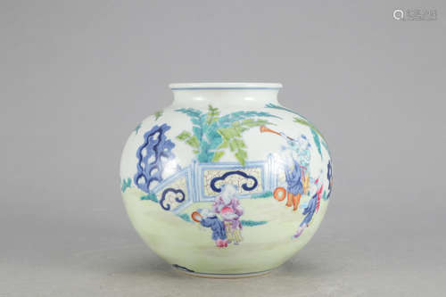 Chinese Doucai Porcelain Jar