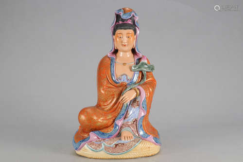 Chinese Famille Rose Porcelain Guanyin