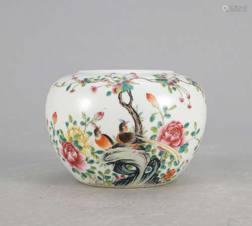 Chinese Famille Rose Porcelain Brush Washer