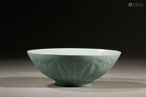 Chinese Pale Celadon Glazed Porcelain Bowl