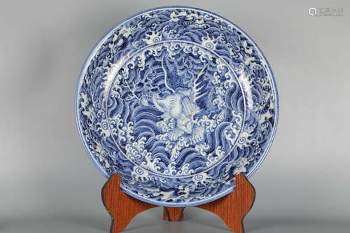 Chinese Blue White Porcelain Charger