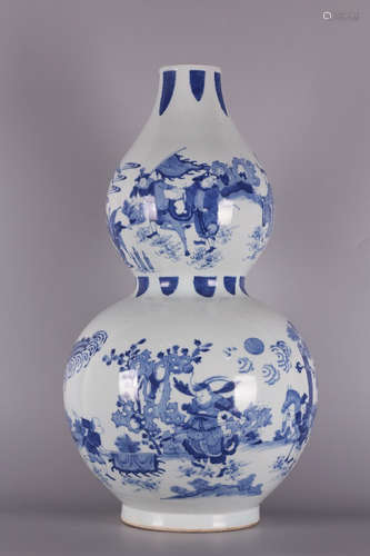 Chinese Blue White Porcelain Gourd Vase