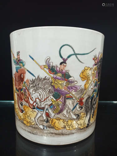 Chinese Famille Rose Porcelain Brush Pot