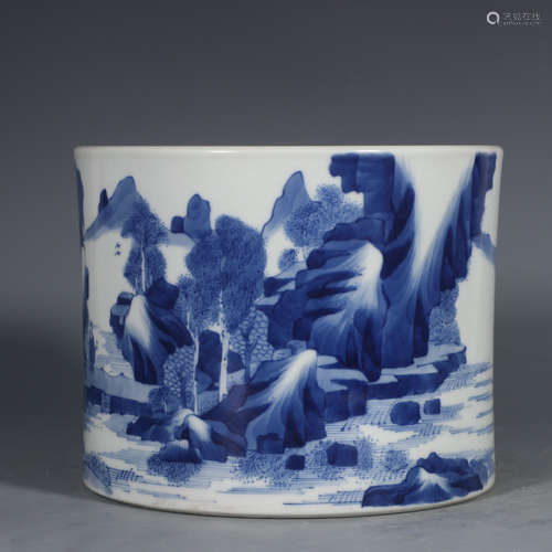 Chinese Blue White Porcelain Brush Pot