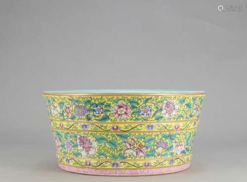 Chinese Famille Rose Porcelain Planter, Marked