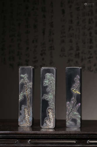 Chinese Set Of 3 Ink Sticks