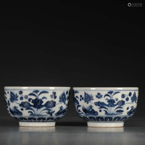 Chinese Blue White Porcelain Bowl, Marked