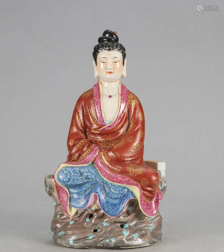 Chinese Famille Rose Porcelain Guanyin