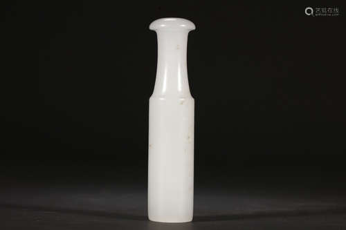 Chinese White Jade Smoke Pipe Mouth Piece