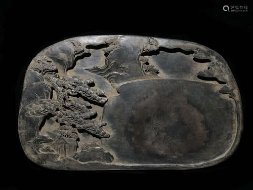 Chinese Old Scholar Ink Stone