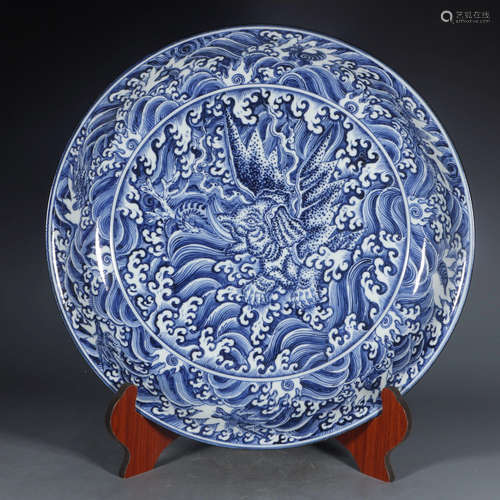 Chinese Blue White Porcelain Charger