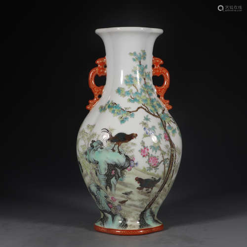 Chinese Famille Rose Porcelain Vase