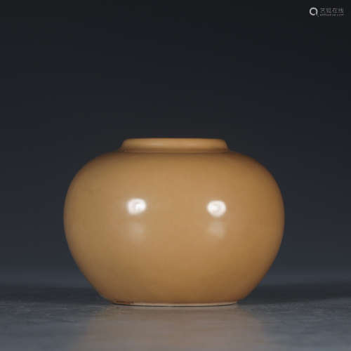 Chinese Pale Soy Glazed Porcelain Water Coupe, Mar