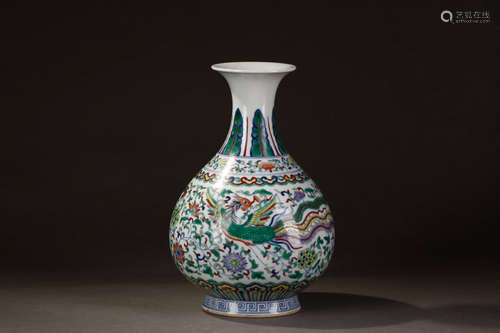 Chinese Doucai Porcelain Yuhuchun Vase