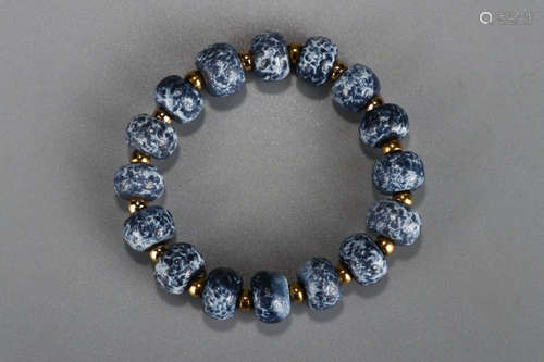 Chinese Agate Beads Bracelet